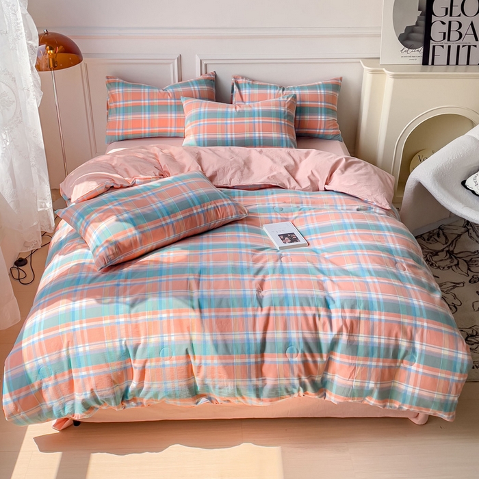 91家纺网 家纺一手货源 找家纺 久典 2023新款多功能被套（夏被）四件套 昭华桔