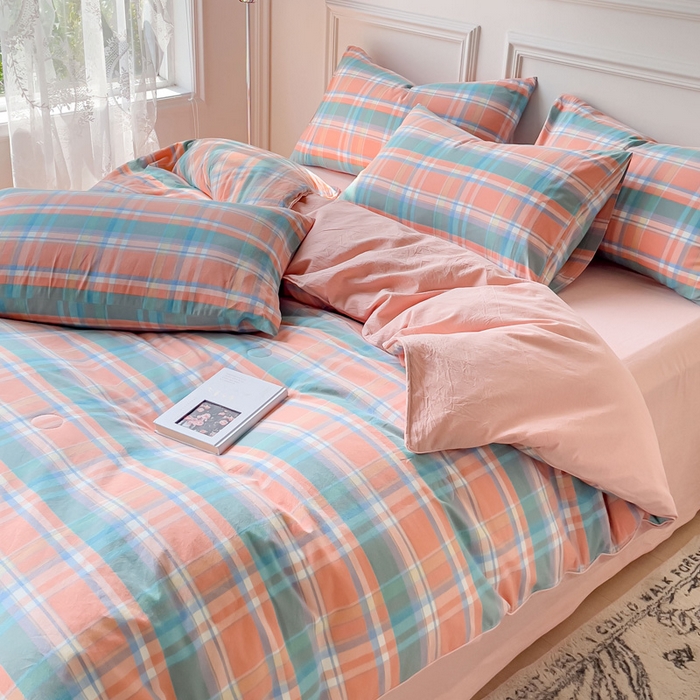 91家纺网 家纺一手货源 找家纺 久典 2023新款多功能被套（夏被）四件套 昭华桔