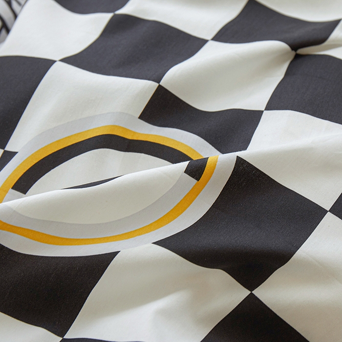 91家纺网 家纺一手货源 找家纺 钰伶 2025新款全棉13372印花纯棉床单床笠款四件套 笑脸