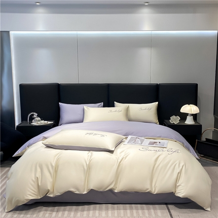 91家纺网 家纺一手货源 找家纺 （总）古吉梦 2023新款S洛卡棉双拼四件套