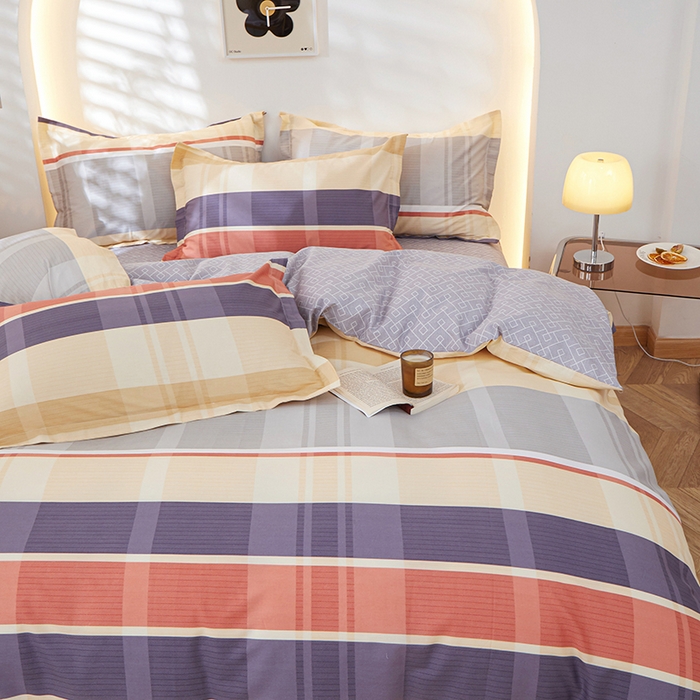 91家纺网 家纺一手货源 找家纺 钰伶 2025新款全棉13372印花纯棉床单床笠款四件套 霍尔顿