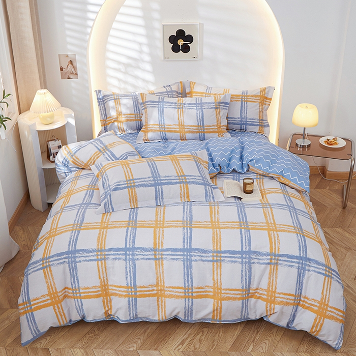 91家纺网 家纺一手货源 找家纺 钰伶 2025新款全棉13372印花纯棉床单床笠款四件套 巴罗格