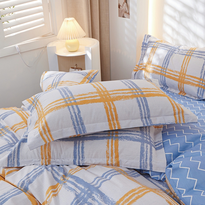 91家纺网 家纺一手货源 找家纺 钰伶 2025新款全棉13372印花纯棉床单床笠款四件套 巴罗格