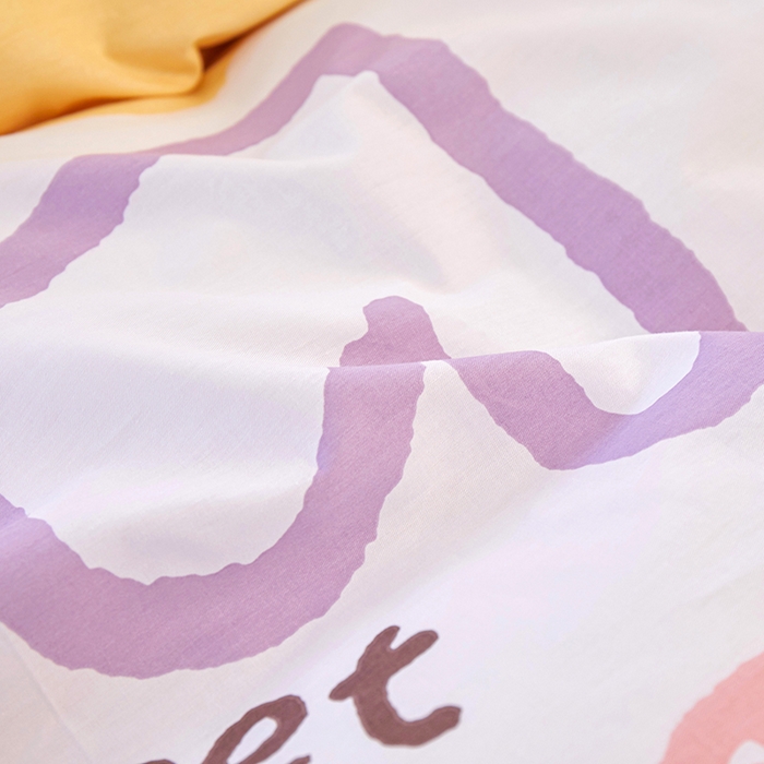 91家纺网 家纺一手货源 找家纺 钰伶 2025新款全棉13372印花纯棉床单床笠款四件套 恋心-白