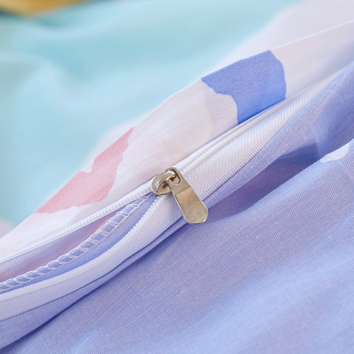 91家纺网 家纺一手货源 找家纺 钰伶 2025新款全棉13372印花纯棉床单床笠款四件套 恋心-白