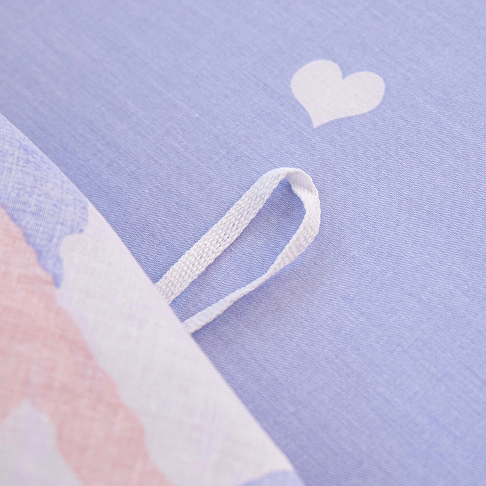 91家纺网 家纺一手货源 找家纺 钰伶 2025新款全棉13372印花纯棉床单床笠款四件套 恋心-白