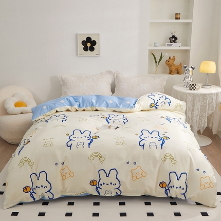 91家纺网 家纺一手货源 找家纺 钰伶 新款13372斜纹全棉印花纯棉单被套（预留6厘米缩水尺寸）