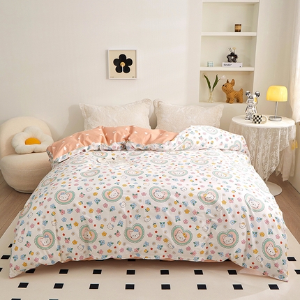 91家纺网 家纺一手货源 找家纺 钰伶 新款13372斜纹全棉印花纯棉单被套（预留6厘米缩水尺寸）