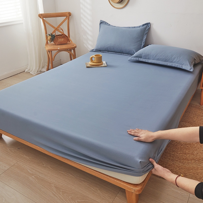 91家纺网 家纺一手货源 找家纺 梦舒羽 2025新款水洗棉麻防尘抗菌床笠全包床罩 宾利兰