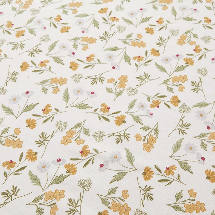 91家纺网 家纺一手货源 找家纺 梦舒羽 2025新款水洗棉麻防尘抗菌床笠全包床罩 小碎花