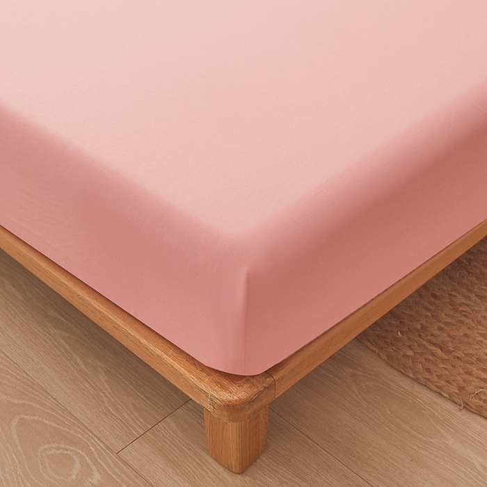 91家纺网 家纺一手货源 找家纺 梦舒羽 2025新款水洗棉麻防尘抗菌床笠全包床罩 胭脂粉