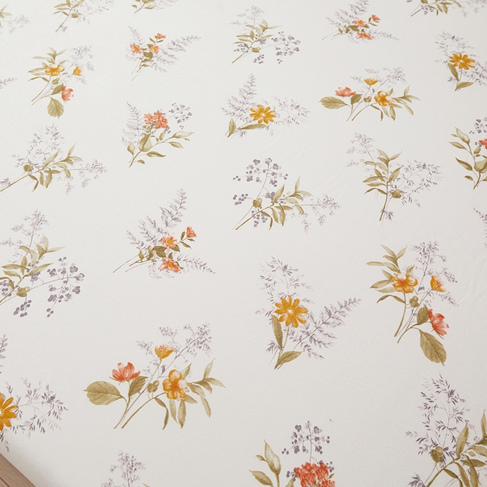 91家纺网 家纺一手货源 找家纺 梦舒羽 2025新款水洗棉麻防尘抗菌床笠全包床罩 花海