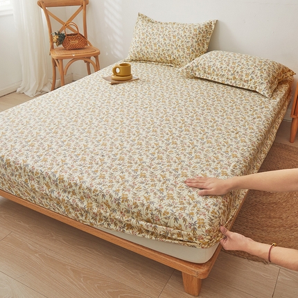 91家纺网 家纺一手货源 找家纺 （总）梦舒羽 2025新款水洗棉麻防尘抗菌床笠全包床罩