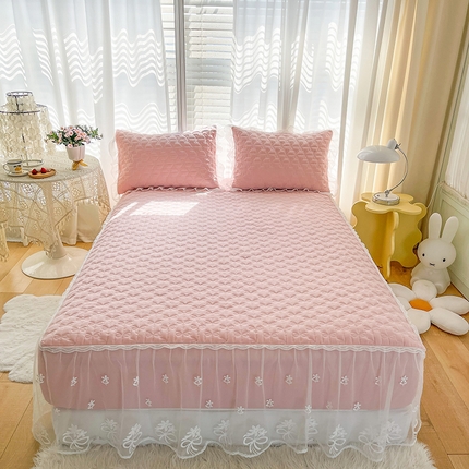 （总）糯米猪 2023新款蝴蝶结蕾丝床裙式床笠可定制特殊尺寸