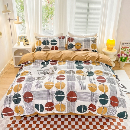 91家纺网 家纺一手货源 找家纺 乐童家纺 2024新款13372全棉爆款四件套 巴赫