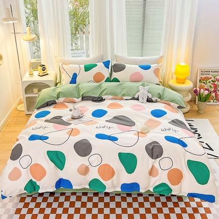 91家纺网 家纺一手货源 找家纺 乐童家纺 2024新款13372全棉爆款四件套 时间定格