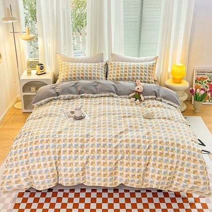 91家纺网 家纺一手货源 找家纺 乐童家纺 2024新款13372全棉爆款四件套 梦的旋律