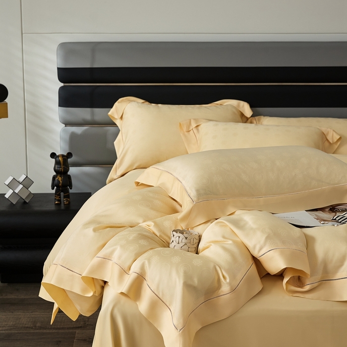 91家纺网 家纺一手货源 找家纺 安莱生活2023年新品60天丝提花镂空工艺款四件套 003华庭