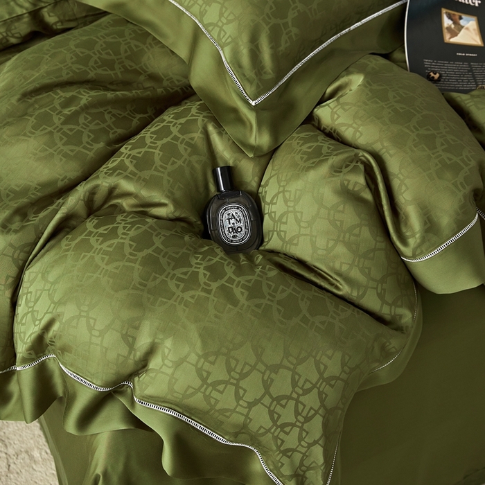 91家纺网 家纺一手货源 找家纺 安莱生活2023年新品60天丝提花镂空工艺款四件套 002叠影