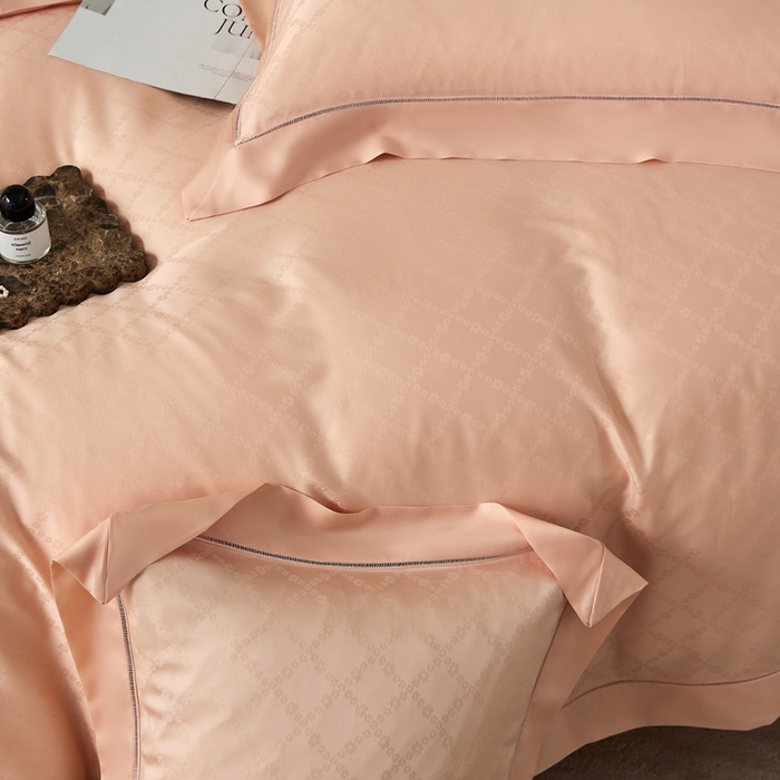 91家纺网 家纺一手货源 找家纺 安莱生活2023年新品60天丝提花镂空工艺款四件套 005幽静