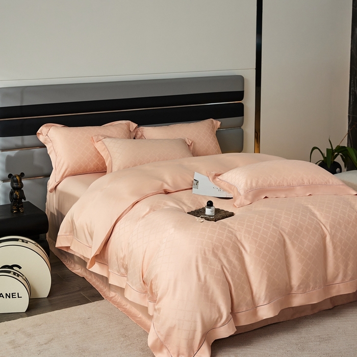 91家纺网 家纺一手货源 找家纺 安莱生活2023年新品60天丝提花镂空工艺款四件套 005幽静