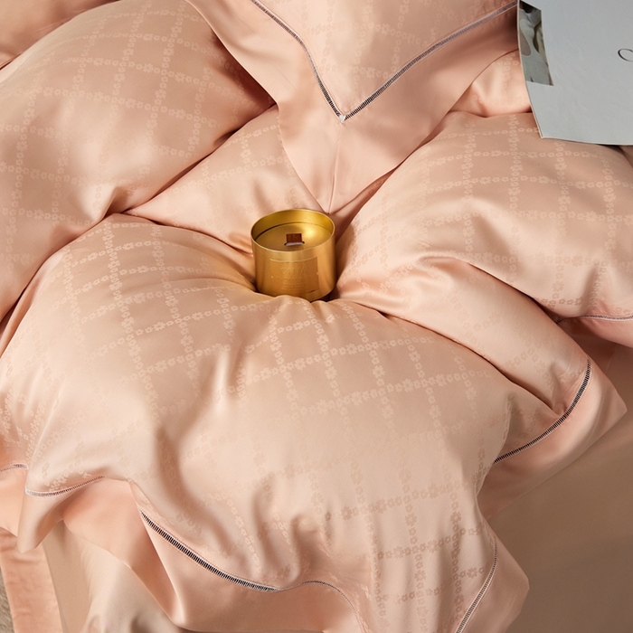 91家纺网 家纺一手货源 找家纺 安莱生活2023年新品60天丝提花镂空工艺款四件套 005幽静