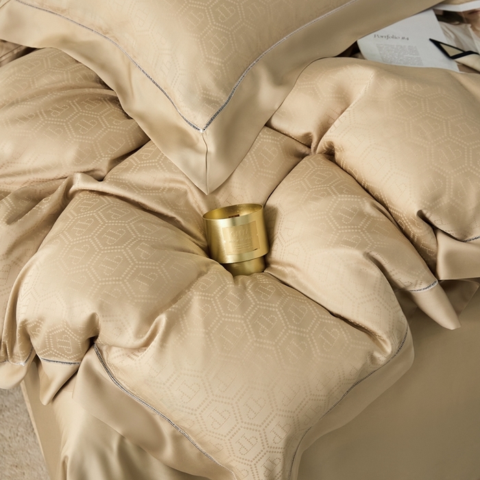 91家纺网 家纺一手货源 找家纺 安莱生活2023年新品60天丝提花镂空工艺款四件套 006尊会