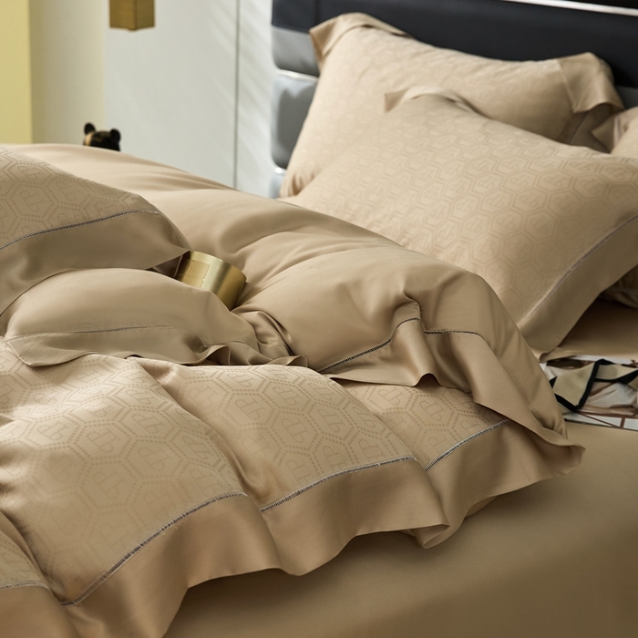 91家纺网 家纺一手货源 找家纺 安莱生活2023年新品60天丝提花镂空工艺款四件套 006尊会