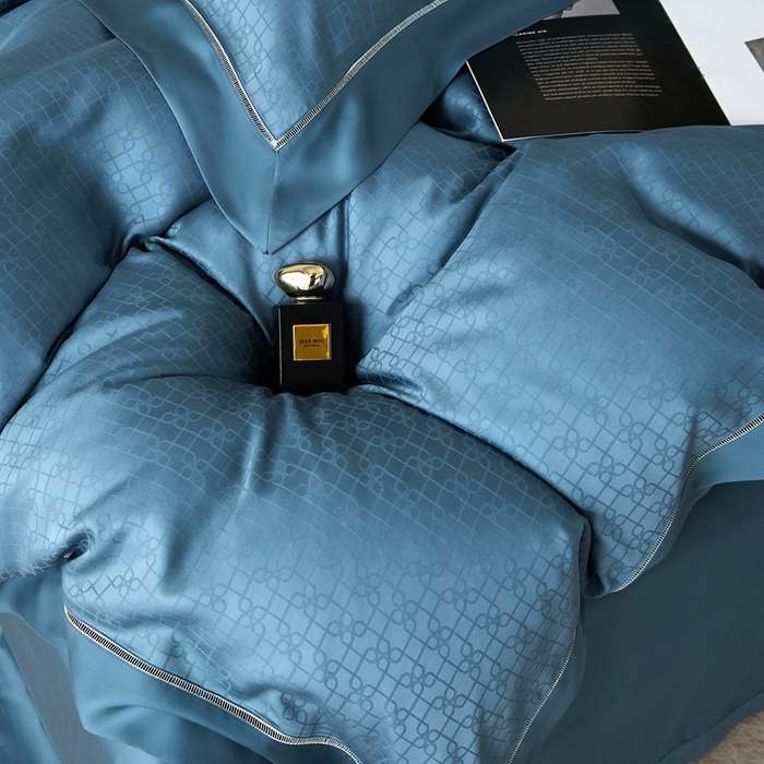 91家纺网 家纺一手货源 找家纺 安莱生活2023年新品60天丝提花镂空工艺款四件套 007典雅