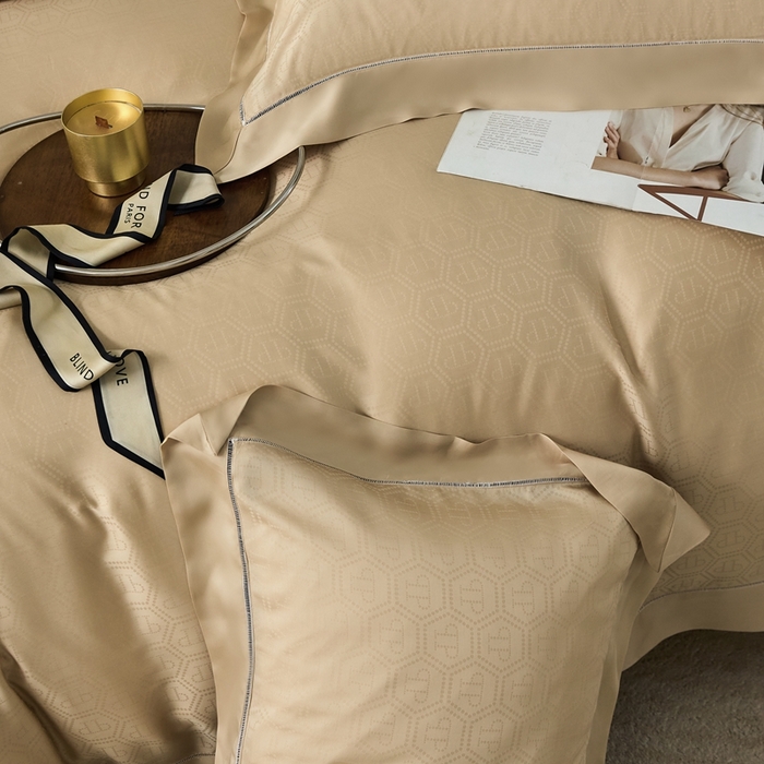 91家纺网 家纺一手货源 找家纺 安莱生活2023年新品60天丝提花镂空工艺款四件套 006尊会