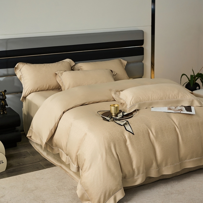 91家纺网 家纺一手货源 找家纺 安莱生活2023年新品60天丝提花镂空工艺款四件套 006尊会