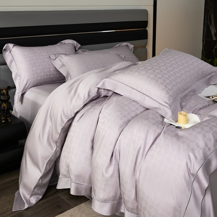 91家纺网 家纺一手货源 找家纺 安莱生活2023年新品60天丝提花镂空工艺款四件套 011歌颂