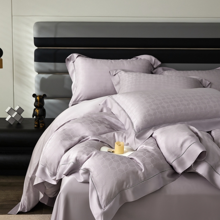 91家纺网 家纺一手货源 找家纺 安莱生活2023年新品60天丝提花镂空工艺款四件套 011歌颂