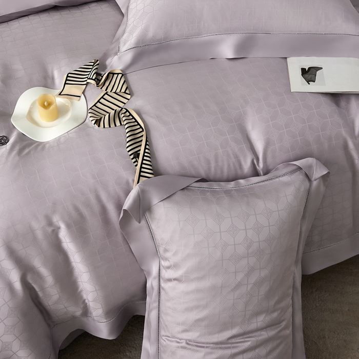 91家纺网 家纺一手货源 找家纺 安莱生活2023年新品60天丝提花镂空工艺款四件套 011歌颂