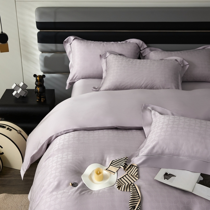 91家纺网 家纺一手货源 找家纺 安莱生活2023年新品60天丝提花镂空工艺款四件套 011歌颂