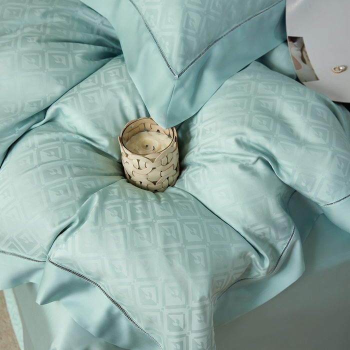 91家纺网 家纺一手货源 找家纺 安莱生活2023年新品60天丝提花镂空工艺款四件套 013清野