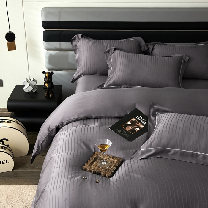 91家纺网 家纺一手货源 找家纺 安莱生活2023年新品60天丝提花镂空工艺款四件套 014陌上