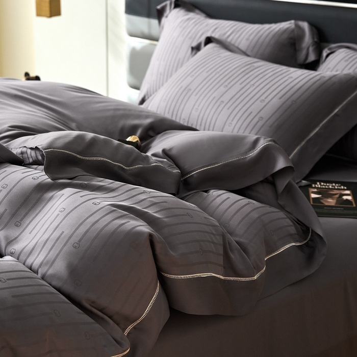 91家纺网 家纺一手货源 找家纺 安莱生活2023年新品60天丝提花镂空工艺款四件套 014陌上