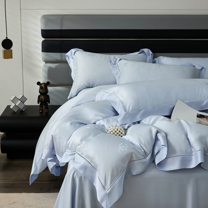 91家纺网 家纺一手货源 找家纺 安莱生活2023年新品60天丝提花镂空工艺款四件套 017知宁