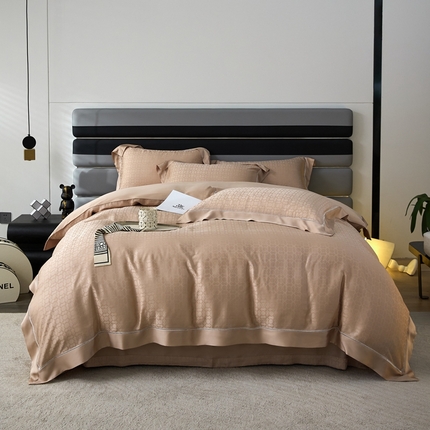 91家纺网 家纺一手货源 找家纺 （总）安莱生活2023年新品60天丝提花镂空工艺款四件套