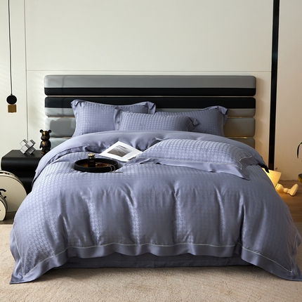 91家纺网 家纺一手货源 找家纺 （总）安莱生活2023年新品60天丝提花镂空工艺款四件套