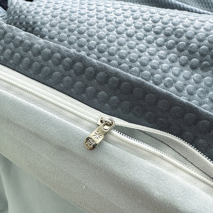 91家纺网 家纺一手货源 找家纺 米粒家纺 2023新款AB版华夫格四件套 石墨兰