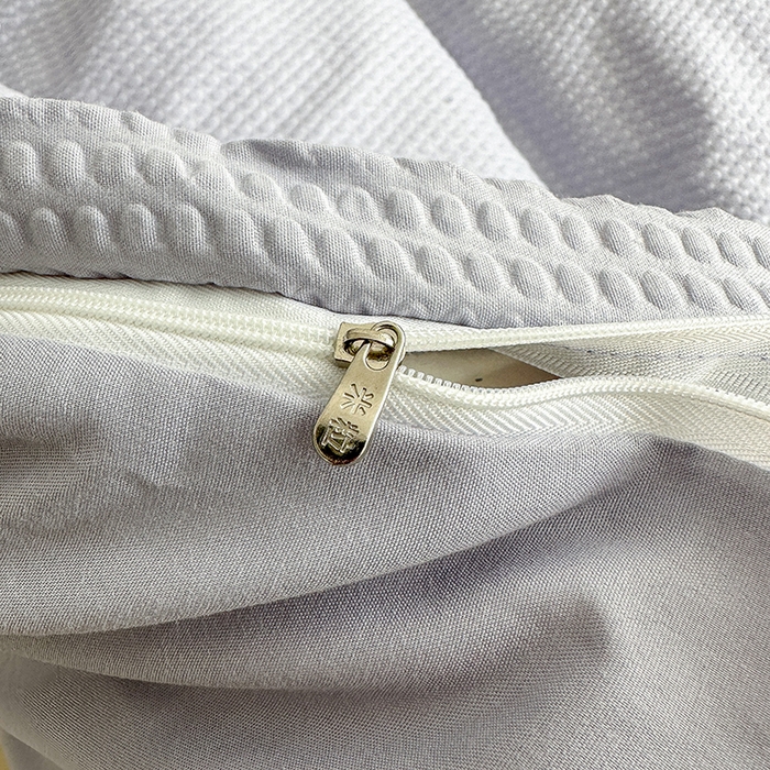 91家纺网 家纺一手货源 找家纺 米粒家纺 2023新款AB版华夫格四件套 银色