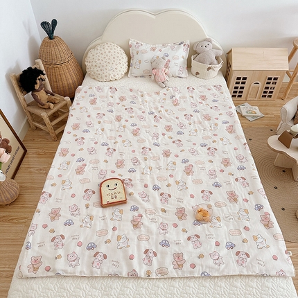 91家纺网 家纺一手货源 找家纺 （总）BOSS 2024新款全棉26℃有氧双层纱棉花防踢睡袋可穿式夏被