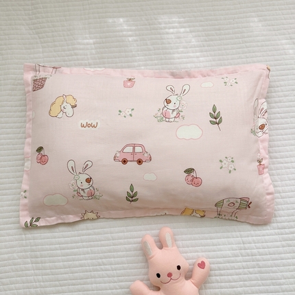 91家纺网 家纺一手货源 找家纺 （总）BOSS 2025新款全棉26℃有氧双层纱儿童枕套