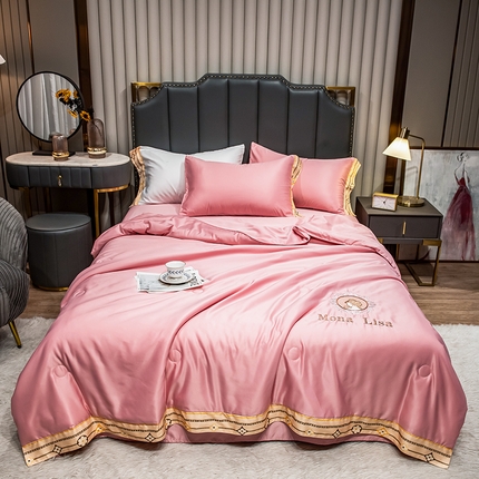 91家纺网 家纺一手货源 找家纺 （总）蕾诺家纺 2023新款冰丝刺绣真丝夏被