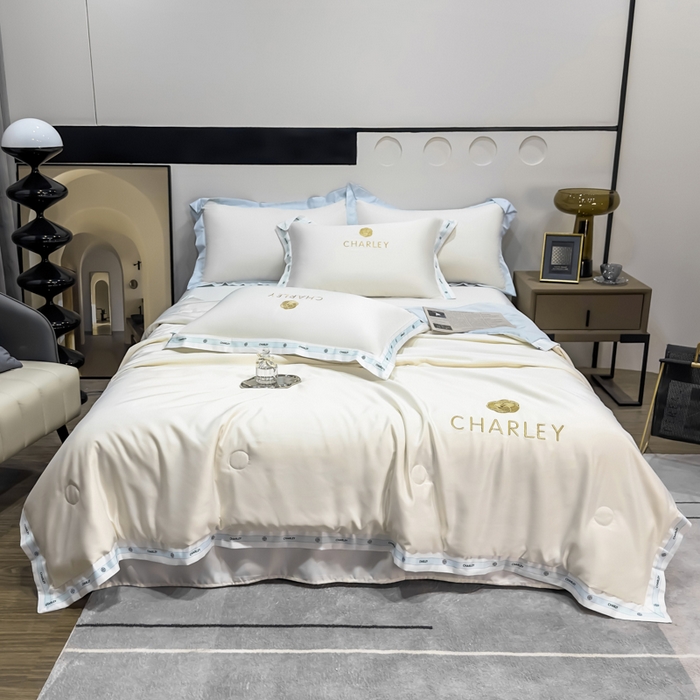 91家纺网 家纺一手货源 找家纺 慕尚家纺 2025新款香奶奶刺绣夏被 香琳儿-白蓝