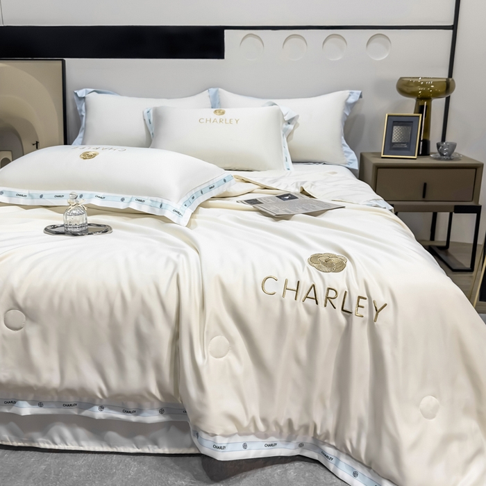 91家纺网 家纺一手货源 找家纺 慕尚家纺 2025新款香奶奶刺绣夏被 香琳儿-纯洁白