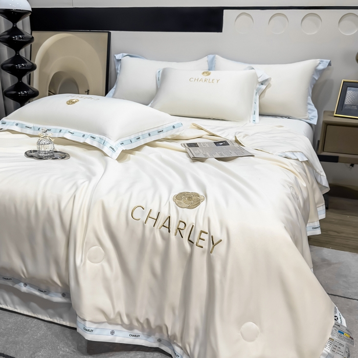 91家纺网 家纺一手货源 找家纺 慕尚家纺 2025新款香奶奶刺绣夏被 香琳儿-纯洁白