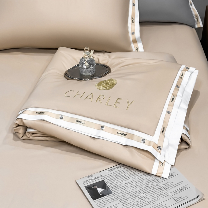 91家纺网 家纺一手货源 找家纺 慕尚家纺 2025新款香奶奶刺绣夏被 香琳儿-奶茶咖